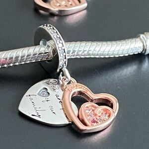 Rose Gold Plated Sterling Silver Tribute to Mom Charm